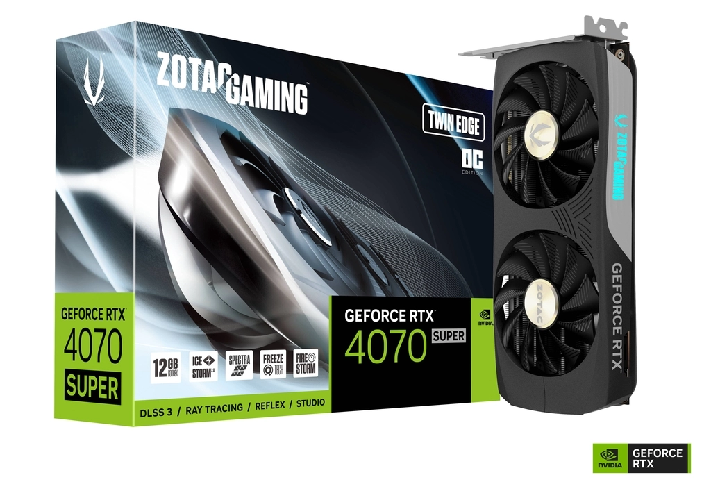 Видеокарта ZOTAC GeForce RTX 4070 SUPER Twin Edge OC / 12GB / GDDR6X / 192bit photo 1