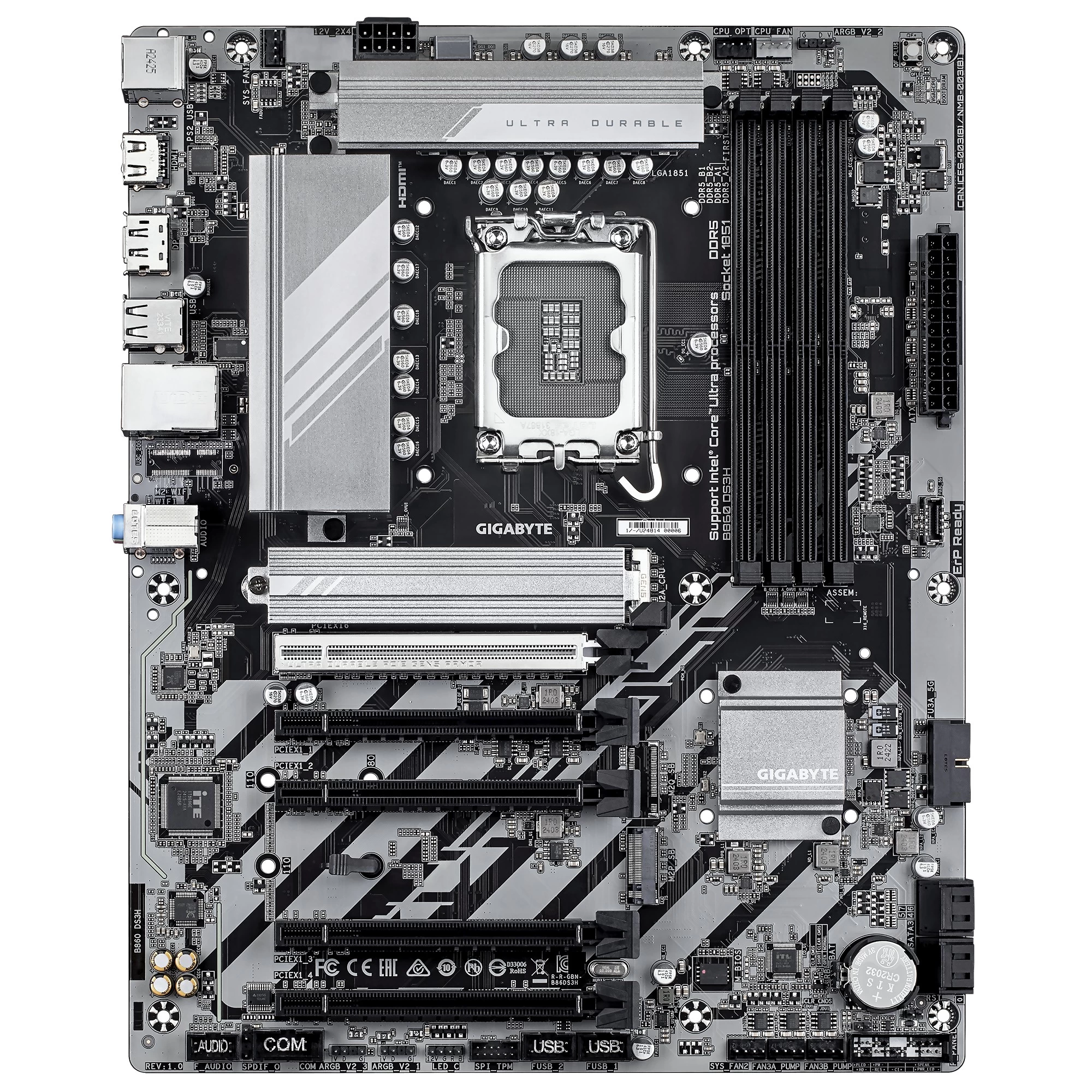 Материнская плата GIGABYTE B860 DS3H/ 1851/ Intel B860/ DDR5 / ATX photo 2