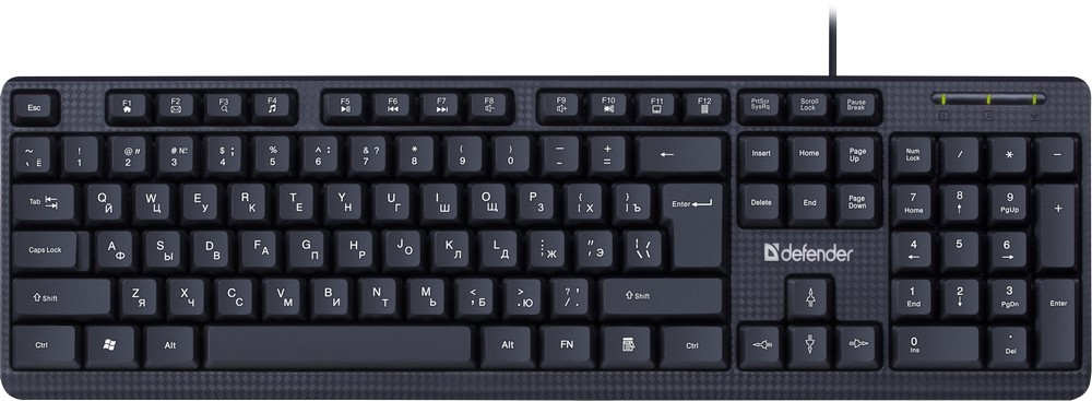 Клавиатура проводная Defender Daily HB-162 / Мембранная photo 1 Клавиатура проводная Defender Daily HB-162 / Мембранная photo 1