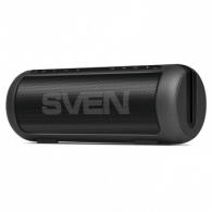 SVEN PS-250BL, Bluetooth Portable Speaker, 10W RMS, Support for iPad & smartphone, Bluetooth v.2.1 +EDR,FM tuner, USB & microSD, built-in lithium battery -2200 mAh (up to 20 hours), ability to control the tracks, AUX stereo input, Headset mode, Black thumbnav 1