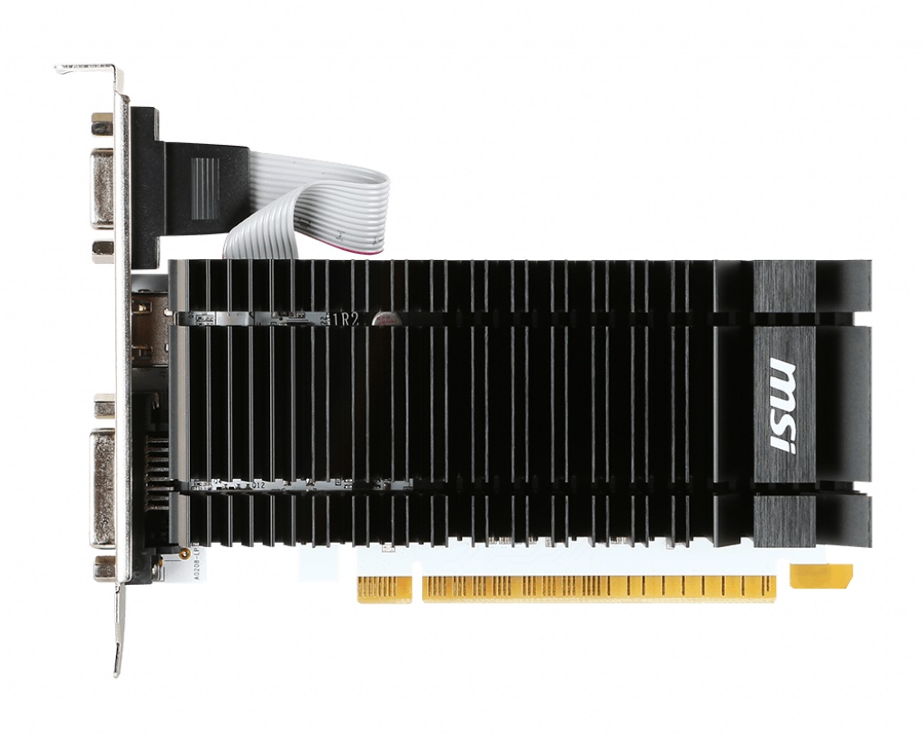 MSI GeForce GT 730 (N730K-2GD3H/LP) / 2GB DDR3 64Bit 902/1600Mhz, D-Sub, DVI, HDMI, Fanless, Low Profile Design, Retail photo 1