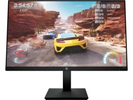 27.0 HP IPS LED X27 FHD Gaming Black (1ms, 1000:1, 400cd, 1920x1080, 178°/178°, 165Hz Refresh Rate, AMD Free-Sync Premium, HDMI2.0, DisplayPort, Audio Line-out, Height Adjustment, Pivot, VESA) 