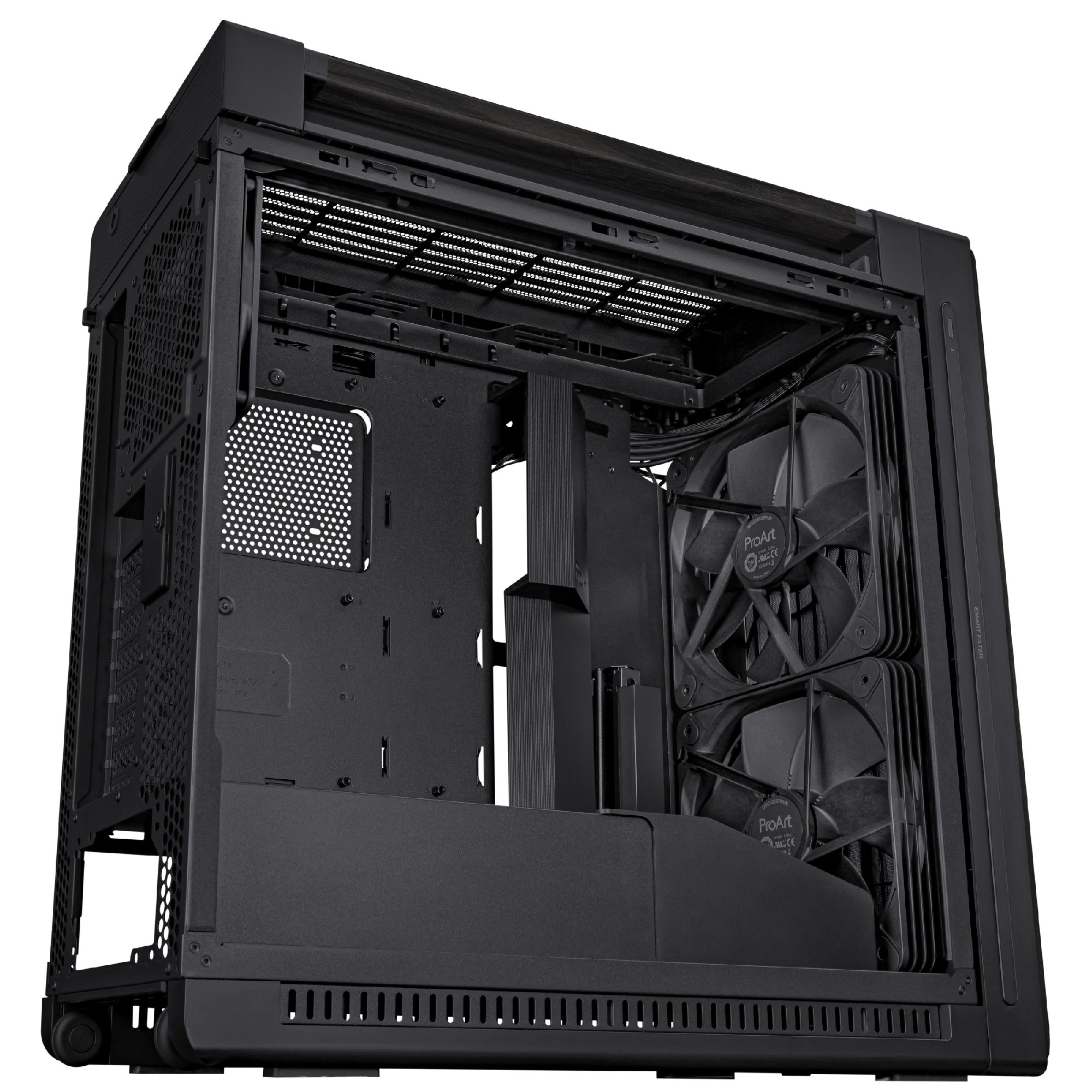 Carcasa ASUS ProArt PA602 Wood Edition/ no PSU / 2x220mm, 1x140mm fan/ EATX/ Black photo 8