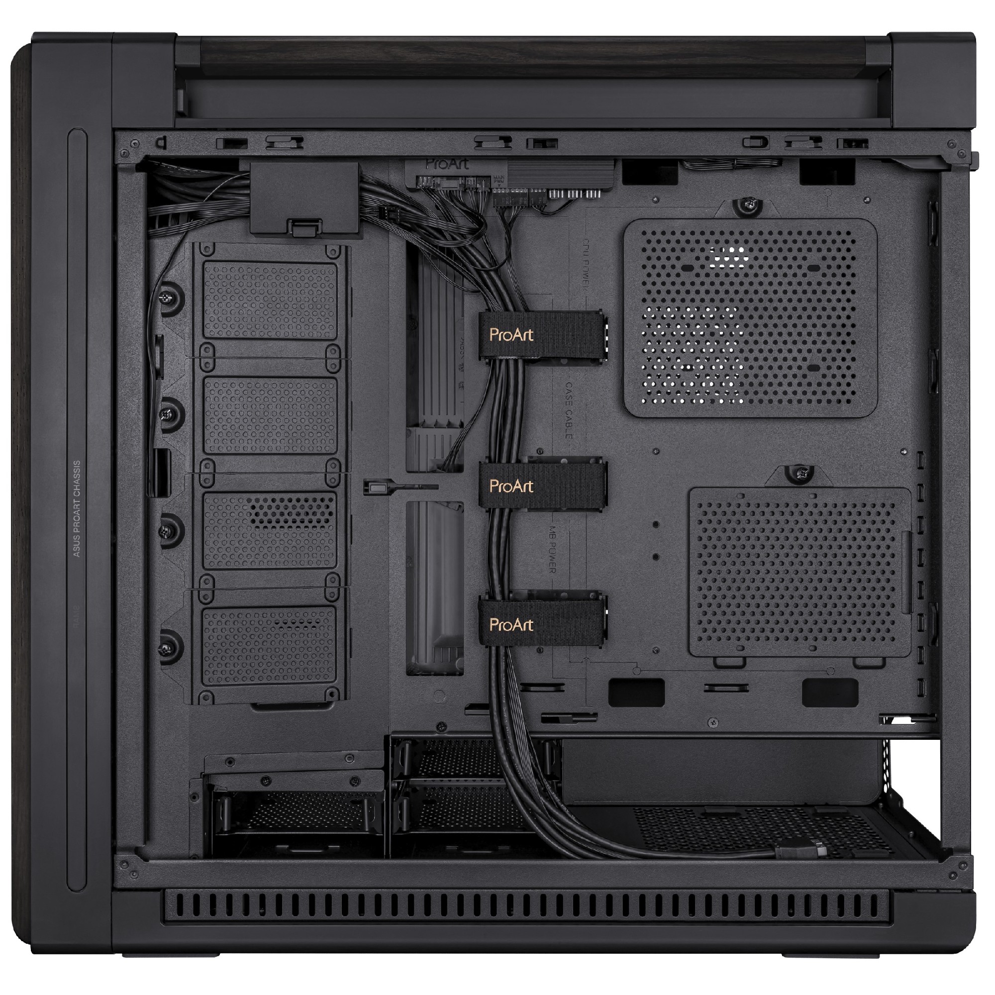 Carcasa ASUS ProArt PA602 Wood Edition/ no PSU / 2x220mm, 1x140mm fan/ EATX/ Black photo 9