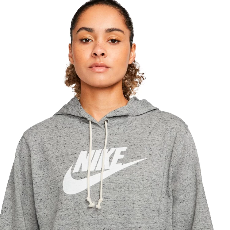 Hanorac Nike W NSW GYM VNTG GFX EASY PO HD XS Gri Femei photo 4