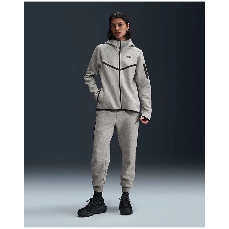 Jacheta Nike W NSW TCH FLC WR FZ HDY 2 M Gri Femei photo 5