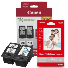 Multi Pack Ink Cartridge Canon PG-510/CL-511 (2970B017) + 10*15 Glossy Photo Paper (50 sheets) PHOTO VALUE PAC for MP230/240/250/260/270/280/490/495 photo 3
