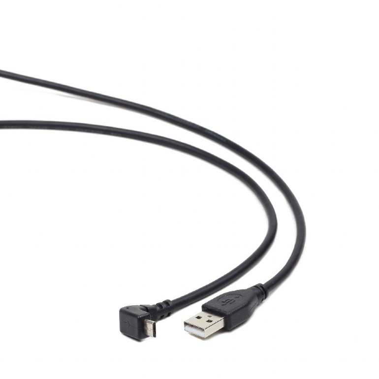 Cable Micro-USB, CCP-mUSB2-AMBM90-6, Angled Male A plug to male Micro-B plug USB 2.0 cable, 1.8 m photo 1 Cable Micro-USB, CCP-mUSB2-AMBM90-6, Angled Male A plug to male Micro-B plug USB 2.0 cable, 1.8 m photo 1