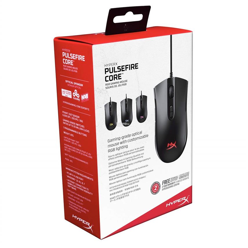 Игровая мышь HYPERX Pulsefire Core, Black [4P4F8AA] photo 3
