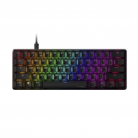 HYPERX Alloy Origins 60 RGB Mechanical Gaming Keyboard (RU), Black, Mechanical keys (HyperX Red key switch) Backlight (RGB), Petite 60% form factor, Ultra-portable design, Full aircraft-grade aluminum body, USB thumbnav 1