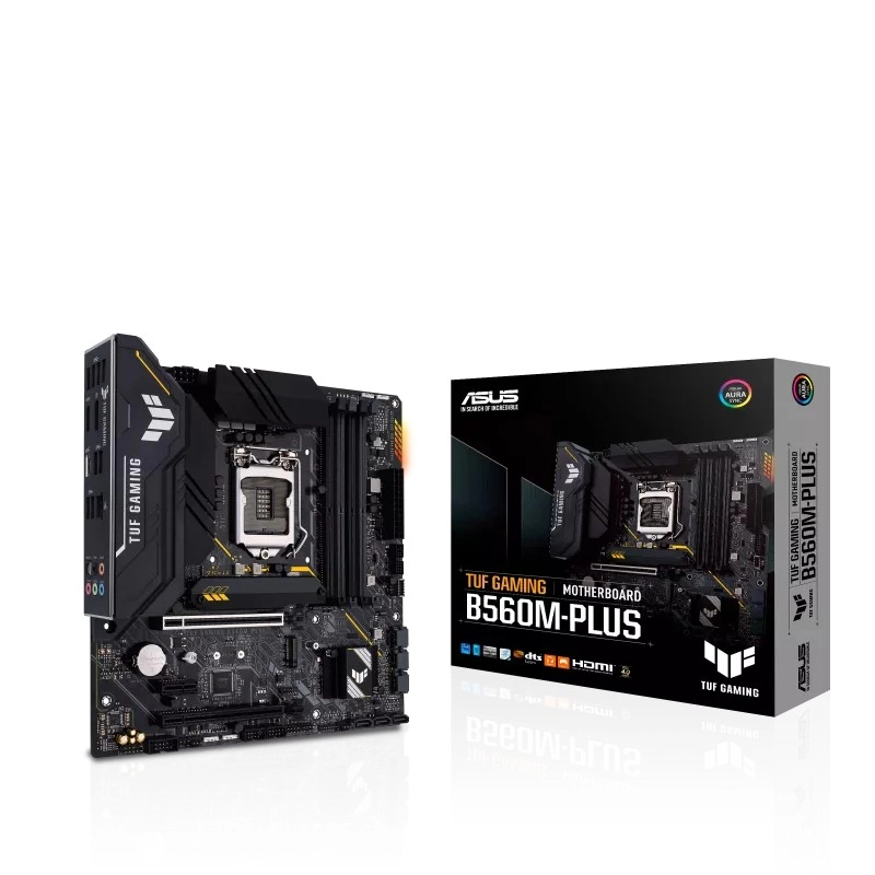 ASUS TUF GAMING B560M-PLUS, Socket 1200, 9Phases, Intel® B560 (11/10th Gen CPU), Dual 4xDDR4-5000, HDMI, DP, CPU Intel graphics, 2xPCIeX16 4.0, 6xSATA3, 1xPCIeX1, 2xM.2 4.0, ALC 897/SPDIF, 2.5GbE LAN, 2xUSB3.2Gen2, 3xUSB 3.2 (2xType-A+1xType-C)Aura Sync R photo 1