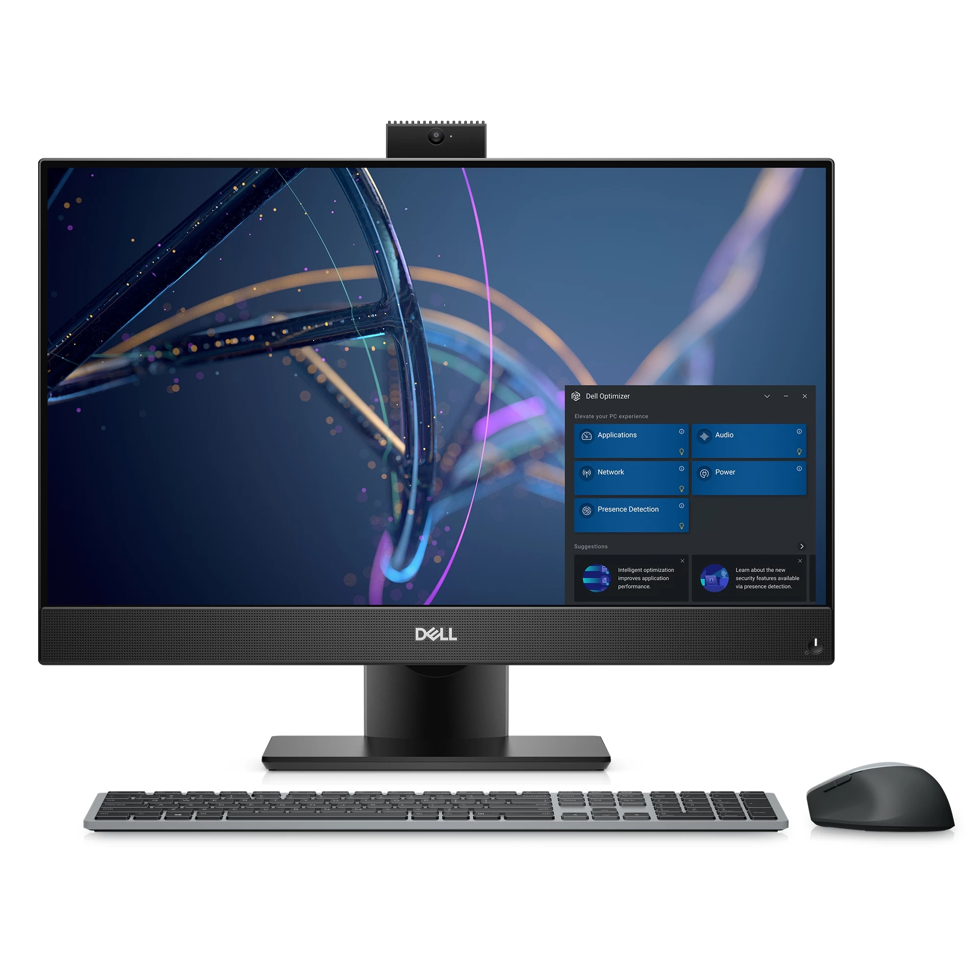 All-in-One PC - 23.8" DELL OptiPlex 5400 FHD IPS Non-Touch AG (Intel Core i5-12500, 8GB (1X8GB) DDR4, M.2 256GB PCIe NVMe 2230 SSD, CR, Integrated graphics, WiFi 6E AX211 2x2 (Gig+)+ BT5.2, TPM, FHD Cam, Wireless KB and Mouse KM5221W, Height Adjustable  photo 1