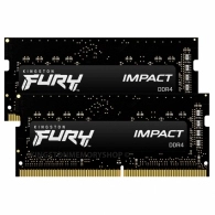 64GB (Kit of 2*32GB) DDR4-3200 SODIMM  Kingston FURY® Impact, PC25600, CL20, 2Rx8, 1.2V Intel® XMP 2.0 (Extreme Memory Profiles) 