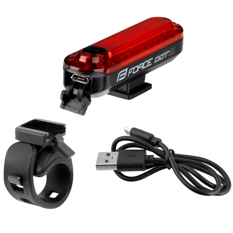 Фонарь задний Force DOT 20LM, 5x LED, USB photo 2