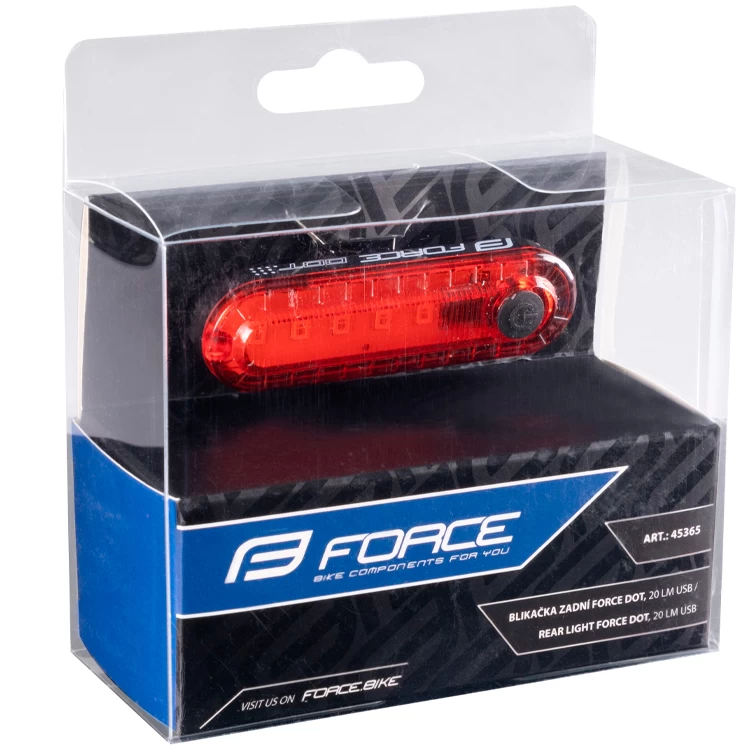 Фонарь задний Force DOT 20LM, 5x LED, USB photo 3