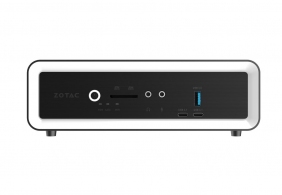 Mini PC ZOTAC ZBOX-CI622NANO-BE, Passive Cooling, Intel® Core™ i3-10110U 2C/4T 2.1-4.1GHz, RAM 8GB DDR4 SODIMM, 2.5" SSD 512GB, Intel UHD Graphics, 2xUSB-C 3.1, 5xUSB 3.1, 2xGbE LAN, WiFi(802.11ac)/BT5.0, 1xHDMI, 1xDP, Mic/Speak Out, SD CardReader, VESA M thumbnav 1