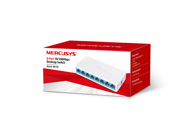 Коммутатор MERCUSYS MS108 / 8 port / 100Mb / RJ45 / Plastic case photo 2