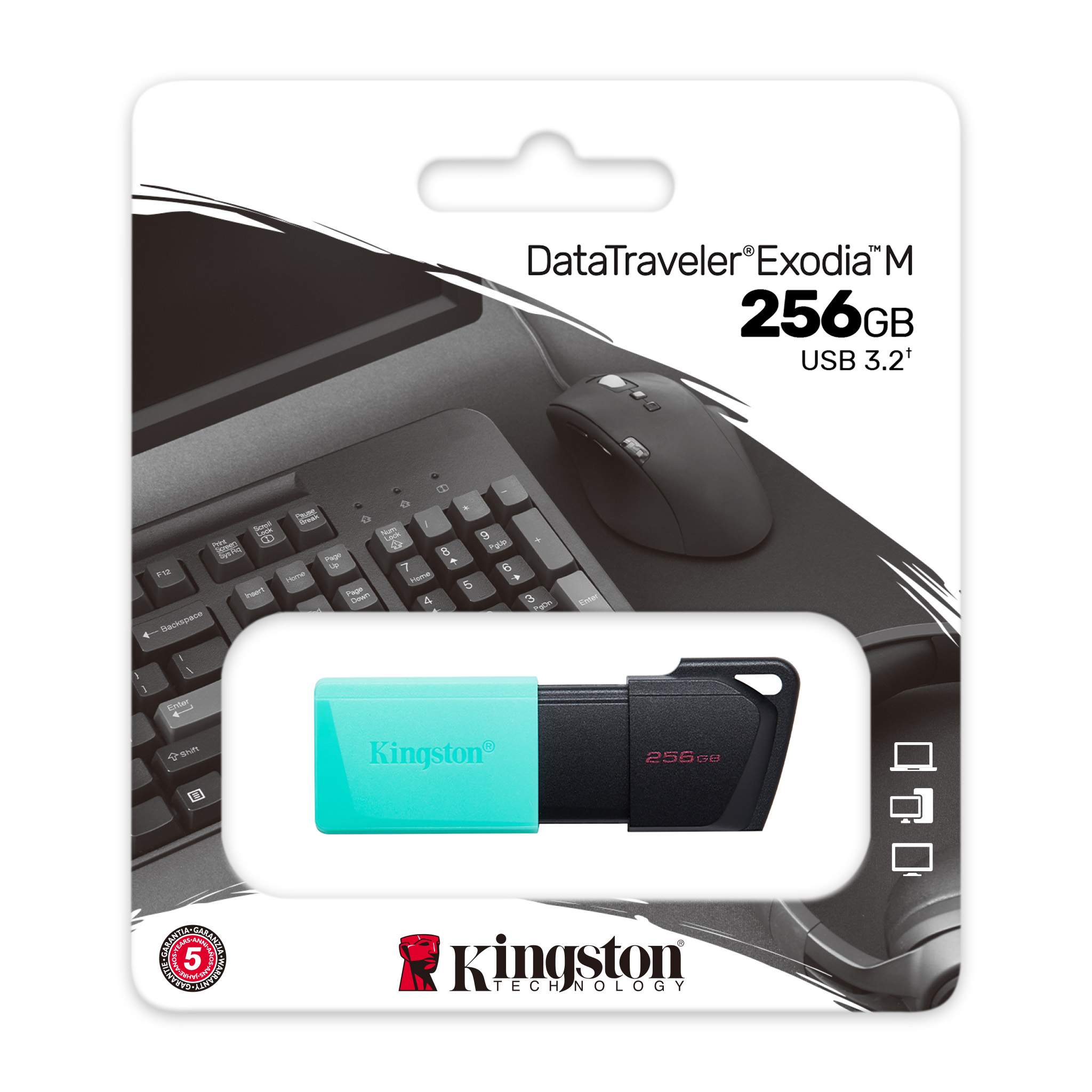 Flash Drive USB Kingston DataTraveler Exodia M / 256GB / 100 MByte/s photo 3