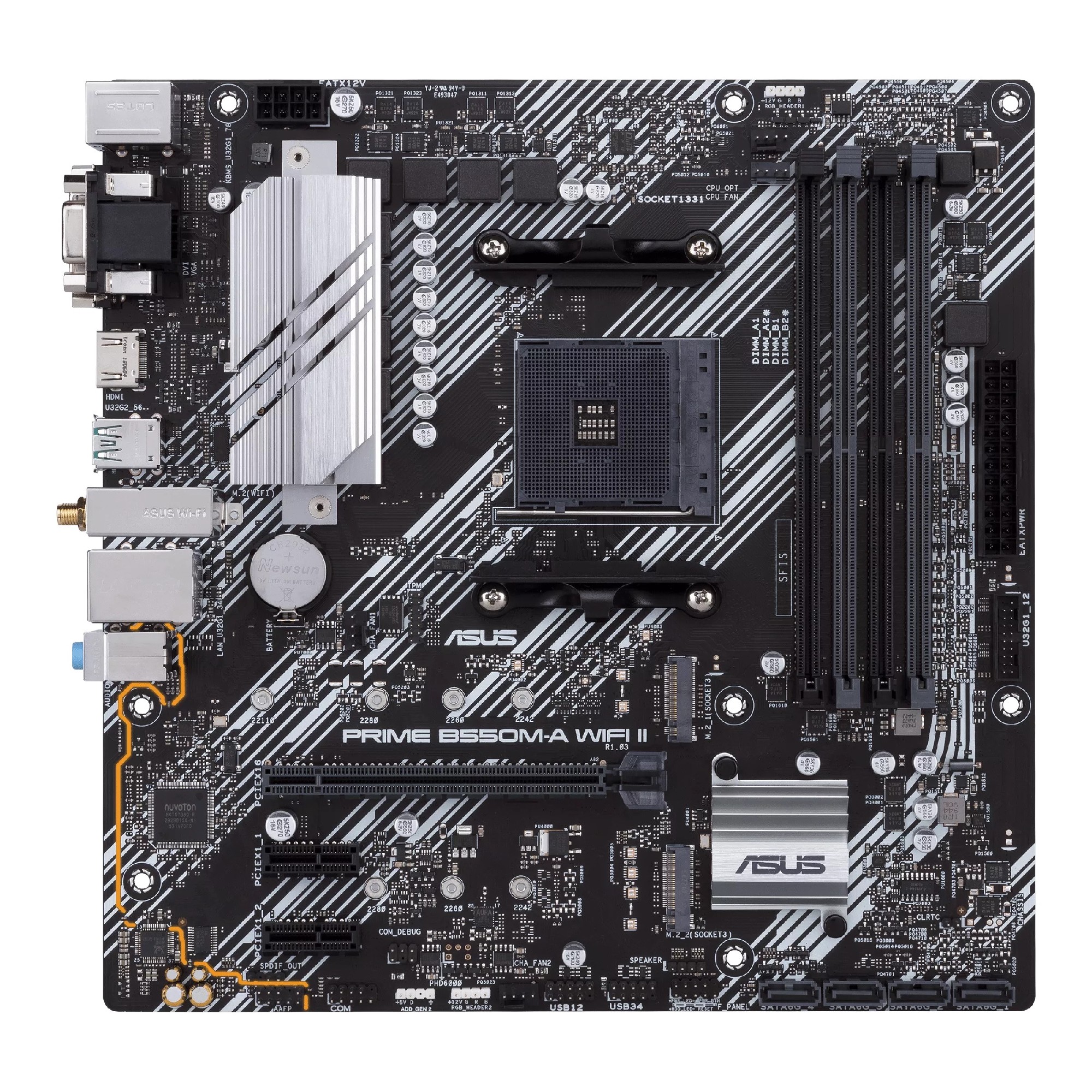 Материнская плата ASUS PRIME B550M-A WI-FI II / AM4 / B550 / DDR4 / mATX photo 2