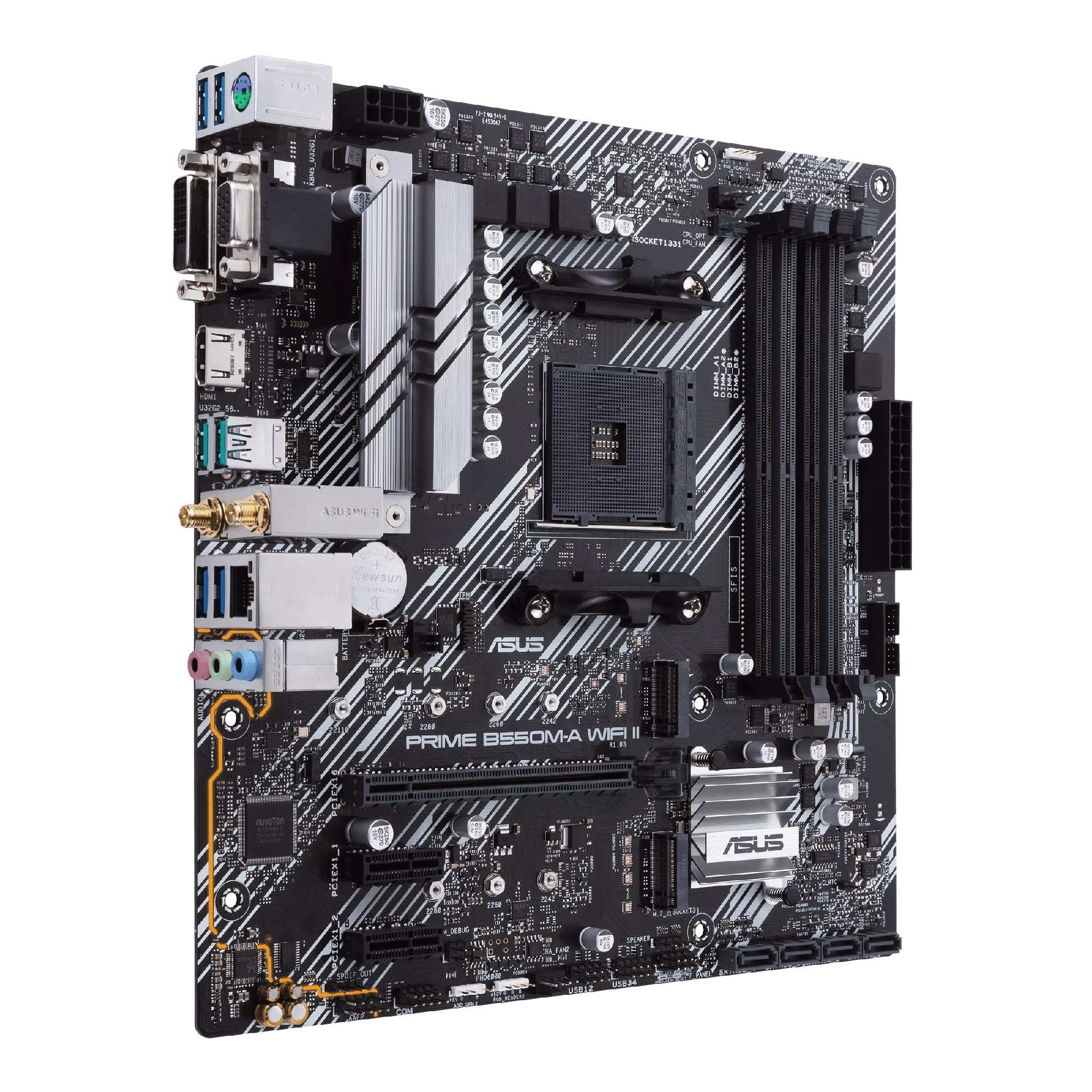 Материнская плата ASUS PRIME B550M-A WI-FI II / AM4 / B550 / DDR4 / mATX photo 3