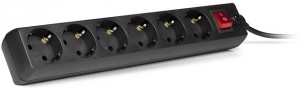 Surge Protector SVEN Optima, 6 Sockets, 5.0m, Black, color box thumbnav 1