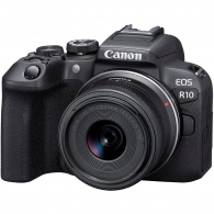 Mirrorless Camera CANON EOS R10 + RF-S 18-45 f/4.5-6.3 IS STM + Mount Adapter EF-RF (5331C033) 