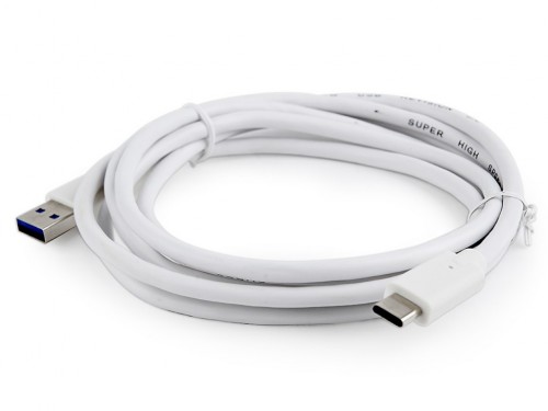 Cable USB3.0/Type-C - 1.8m - Cablexpert CCP-USB3-AMCM-6-W, 1.8 m, USB 3.0 (male) to Type-C (male), White photo 1