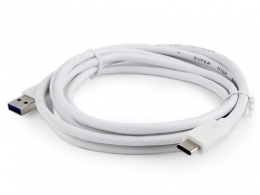 Cable USB3.0/Type-C - 1.8m - Cablexpert CCP-USB3-AMCM-6-W, 1.8 m, USB 3.0 (male) to Type-C (male), White thumbnav 1