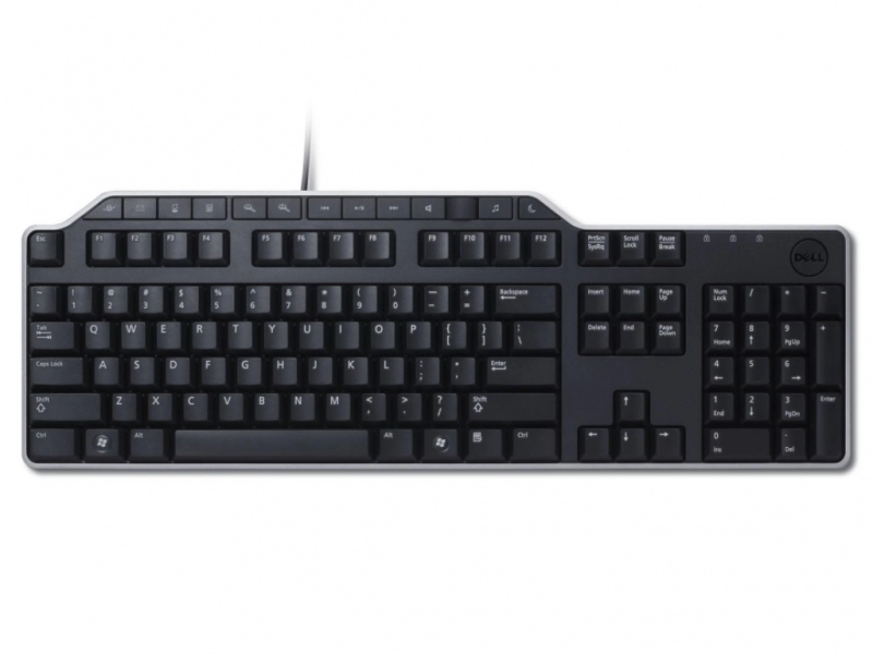 Dell KB-522 Wired Business Multimedia USB Keyboard, Black (580-17683), Includes detachable palm-rest 2 Hi-Speed USB 2.0 ports, Seven multimedia keys and seven hot keys. photo 1