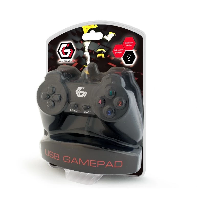 Gembird JPD-UB-01 Universal programmable gamepad, 4-way D-pad and 10 buttons, USB 2.0, 1.45m, Black photo 4