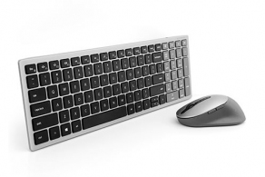Dell Premier Multi-Device Wireless Keyboard and Mouse - KM7120W - Russian (QWERTY), Dual mode RF 2.4 GHz and Bluetooth 5.0, Scroll wheel (programmable: left tilt, click, right tilt), 1600 dpi,  3-Year Advanced Exchange Service. thumbnav 2