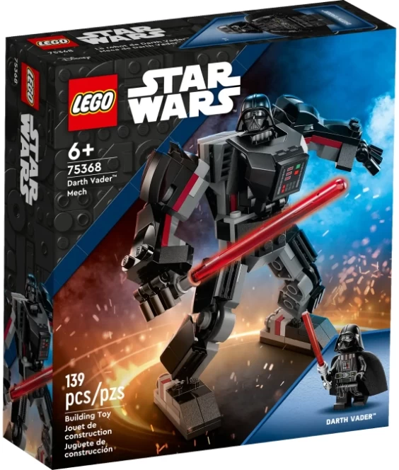 Constructor Lego Star Wars Darth Vader Mech 75368 de la 6+ ani photo 1