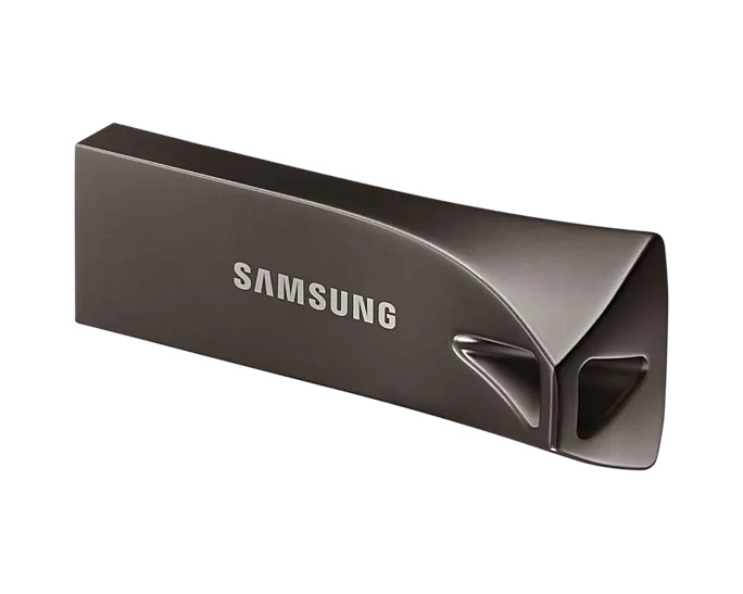 256GB USB3.1 Samsung Bar Plus, Space Gray, Durable zinc alloy, Metal casing is shock / water / X-Ray resistant (Read 200 MByte/s, Write 50 MByte/s) photo 2