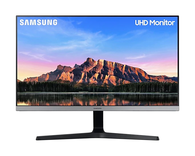 28.0" SAMSUNG IPS LED U28R550UQI ZeroFrame 4K Gray (4ms, 1000:1, 300cd, 3840x2160, HDR, HDMIx2, DisplayPort, FreeSync, Audio Line-out, VESA) photo 1
