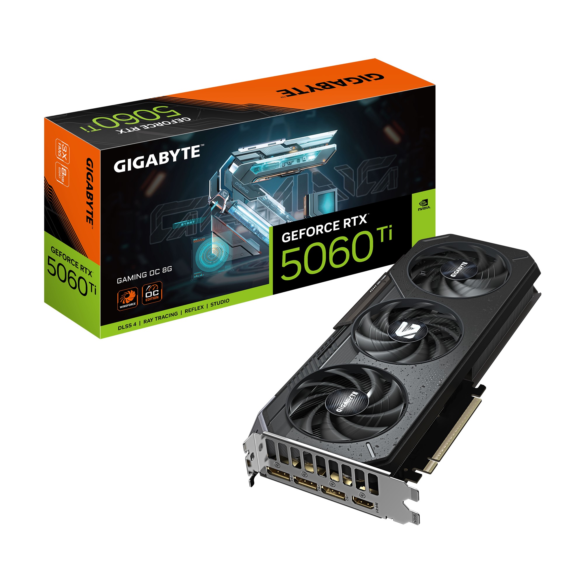Видеокарта GIGABYTE GeForce RTX 5060 Ti GAMING OC 8G / 8GB / GDDR7 / 128bit photo 1