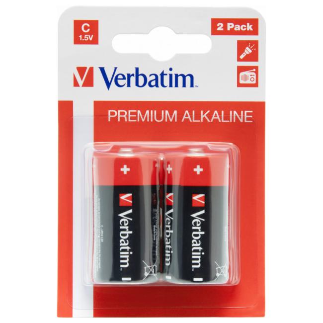 Verbatim Alcaline Battery C, 2pcs, Blister pack photo 1 Verbatim Alcaline Battery C, 2pcs, Blister pack photo 1