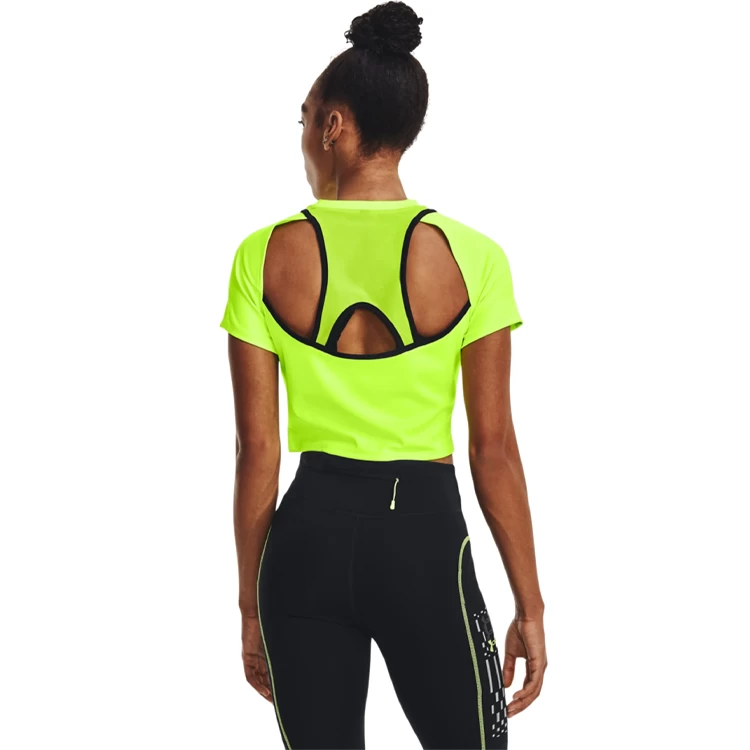 Tricou Under Armour UA Run Anywhere Crop SS / Femei / M / Verde photo 4