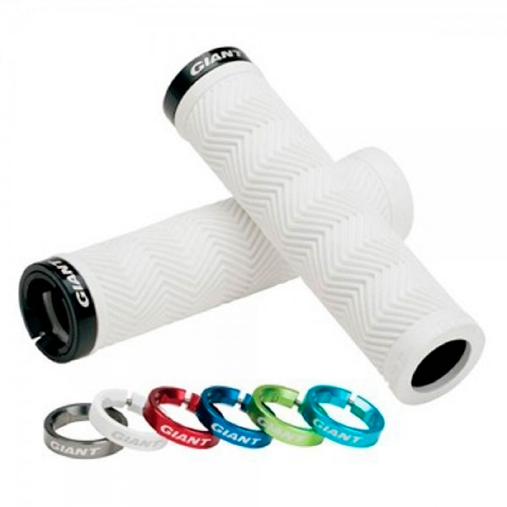 Грипсы Giant GNT SOLE­O MTB WHITE GRIP WGREY LOCK­ON photo 