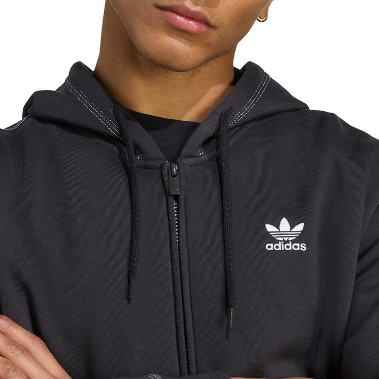 Hanorac pt bărbați Adidas ESSENTIALS FZHD XS Negru photo 4