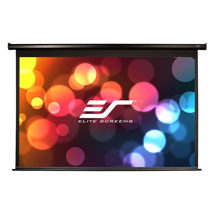 Elite Screens 100"(4:3) 203x152cm VMAX2 Series Electric Screen with IR/Low Voltage 3-way wall box, TopDrop 12cm, White photo 1