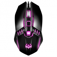 SVEN RX-200, Optical Mouse, Backlighting, 800-1600 dpi, 3+1 Button, 1,5m ,USB, Black thumbnav 1