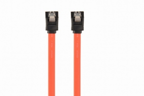 SATA Data Cable - 0.3m - Cablexpert CC-SATAM-DATA-0.3M, Serial ATA III 30 cm data cable, metal clips, bulk packing thumbnav 1