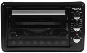 Cuptor electric Vegas VEO 4536B, 36 l, 1500 W, Negru 