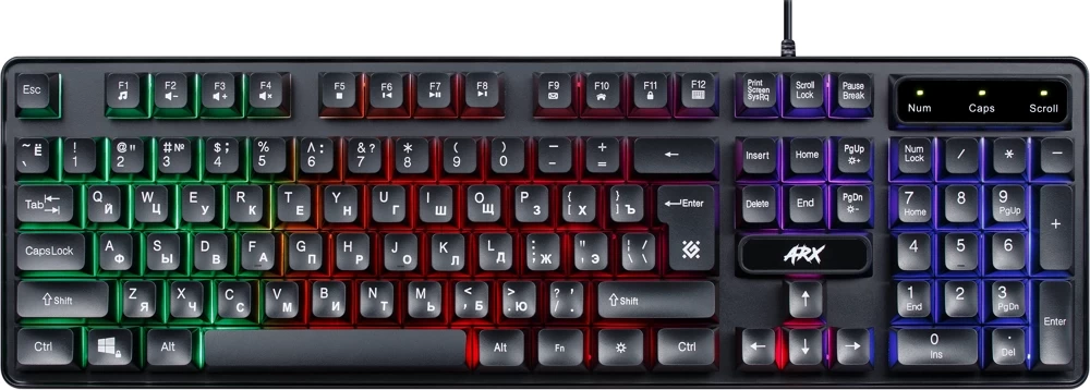 Клавиатура проводная Defender Arx GK-196L / Мембранная photo 1
