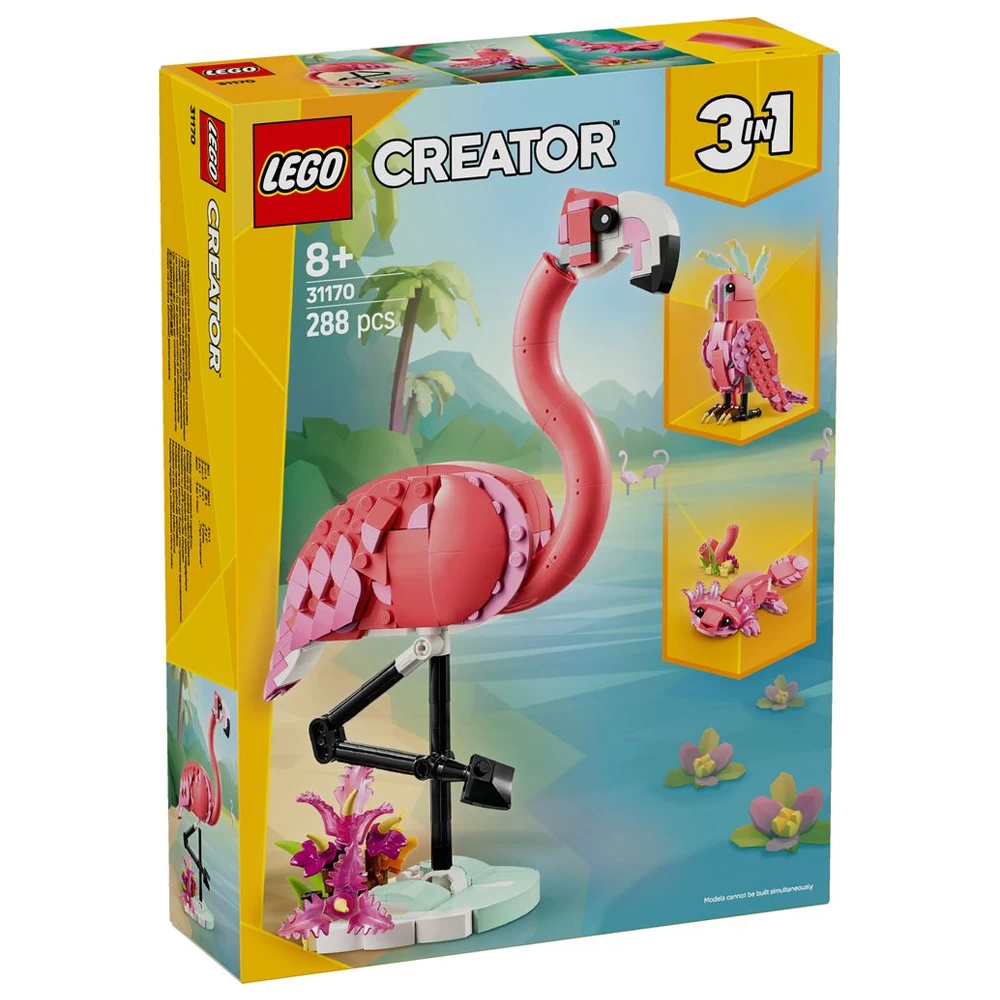 Constructor Lego Creator Wild Animals: Pink Flamingo 31170 de la 8+ ani photo 1