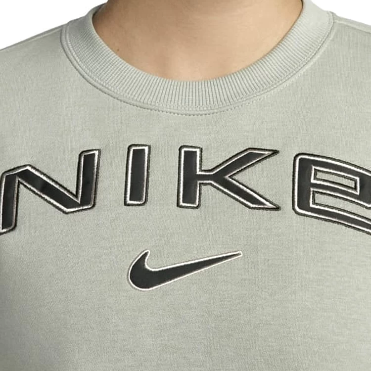 Hanorac Nike W NSW PHNX FLC STD LOGO CREW XS Verde Femei photo 5