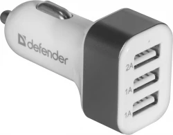 Зарядное устройство авто. для телефона Defender UCA-03, 3xUSB, 4A 