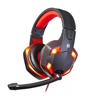 Căști Defender Warhead Negru cu rosu Cu fir / Gaming / Negru cu rosu photo 1