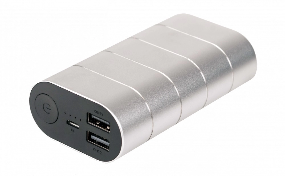10000mAh Power bank - Verbatim USB-A &amp; Micro B, Output: 5V / 2.1A , Metal design, Grey photo 1