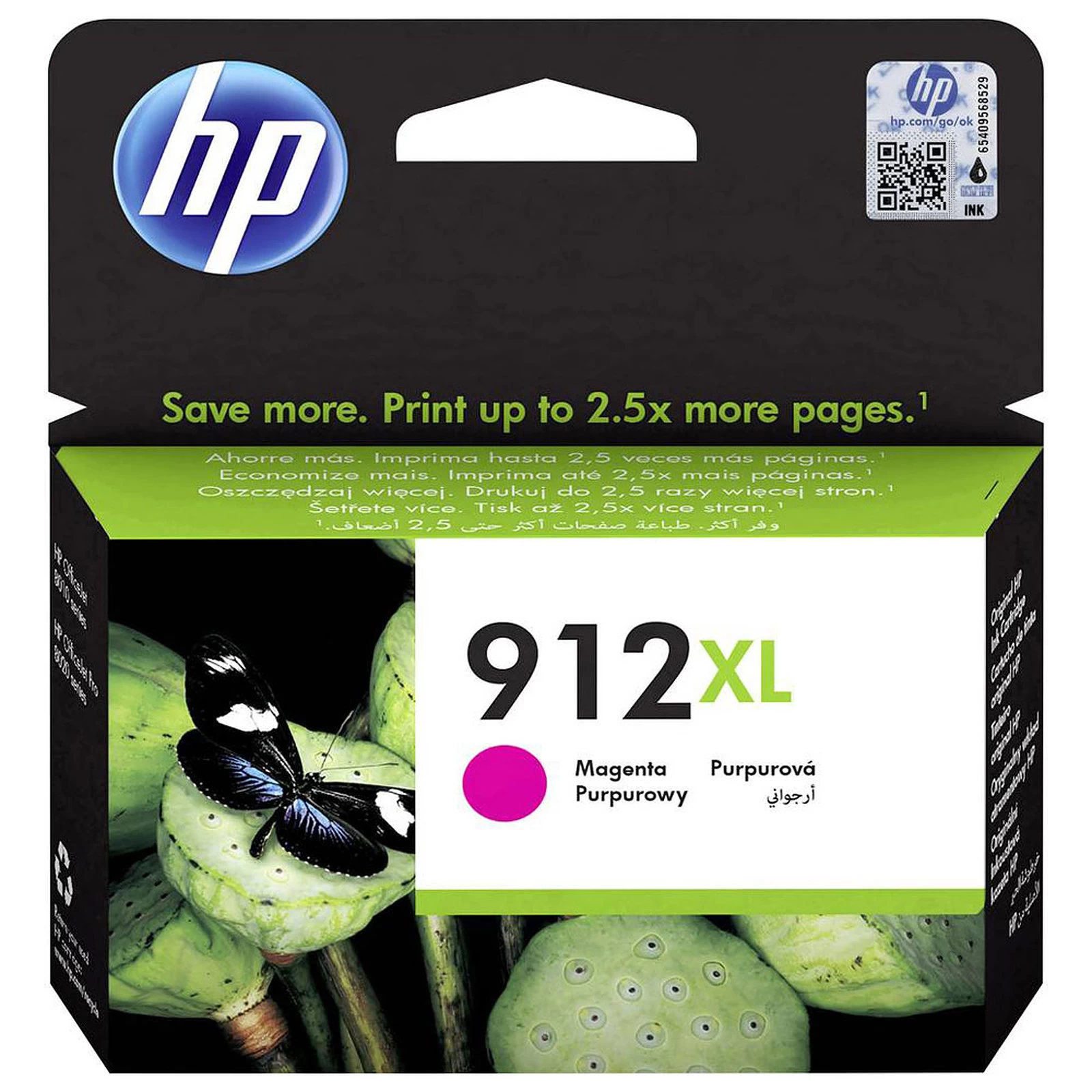 912XL (3YL82AE) Magenta Ink Cartridge; (for HP OfficeJet Pro  8010 series, 8012 Pro Aio, 8013 Pro Aio, 8014 Pro Aio, 8015 Pro Aio, 8020 Pro series, 8022 Pro Aio, 8023 Pro Aio, 8024 Pro Aio, 8025 Pro Aio) photo 1